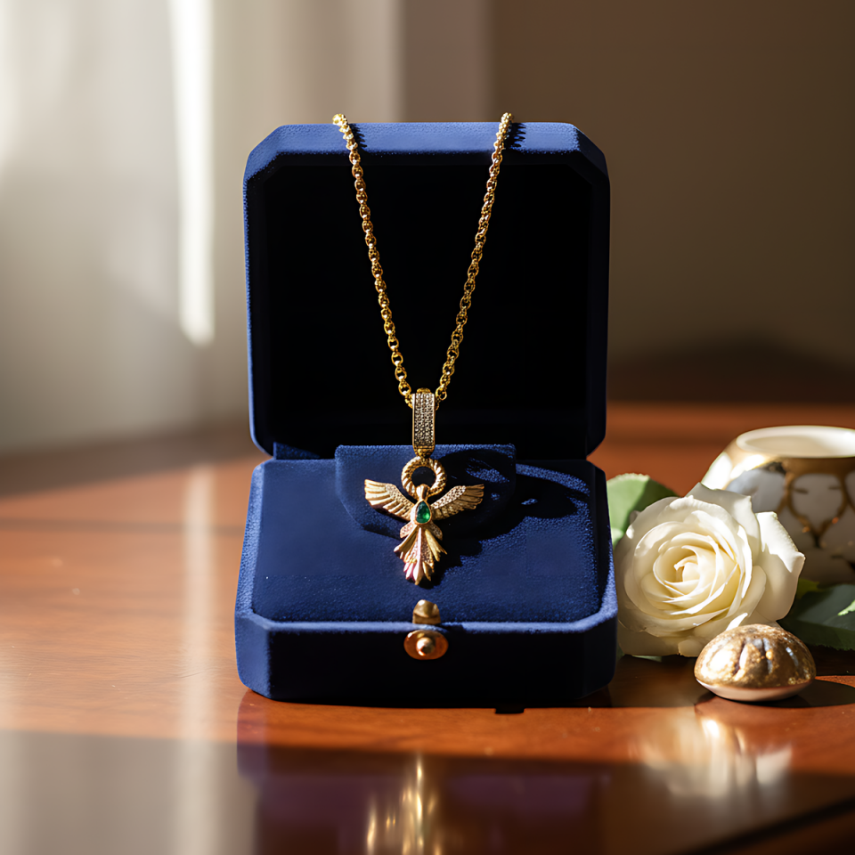 14 AYAR ANKA KUŞU ALTIN KOLYE