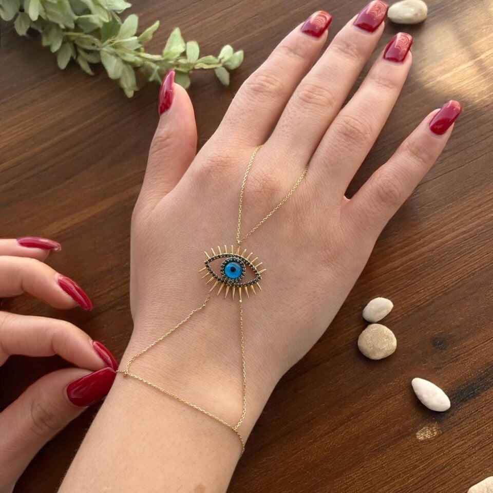 14 AYAR ÖZEL TASARIM KİRPİKLİ GÖZ MODELİ ALTIN ŞAHMERAN