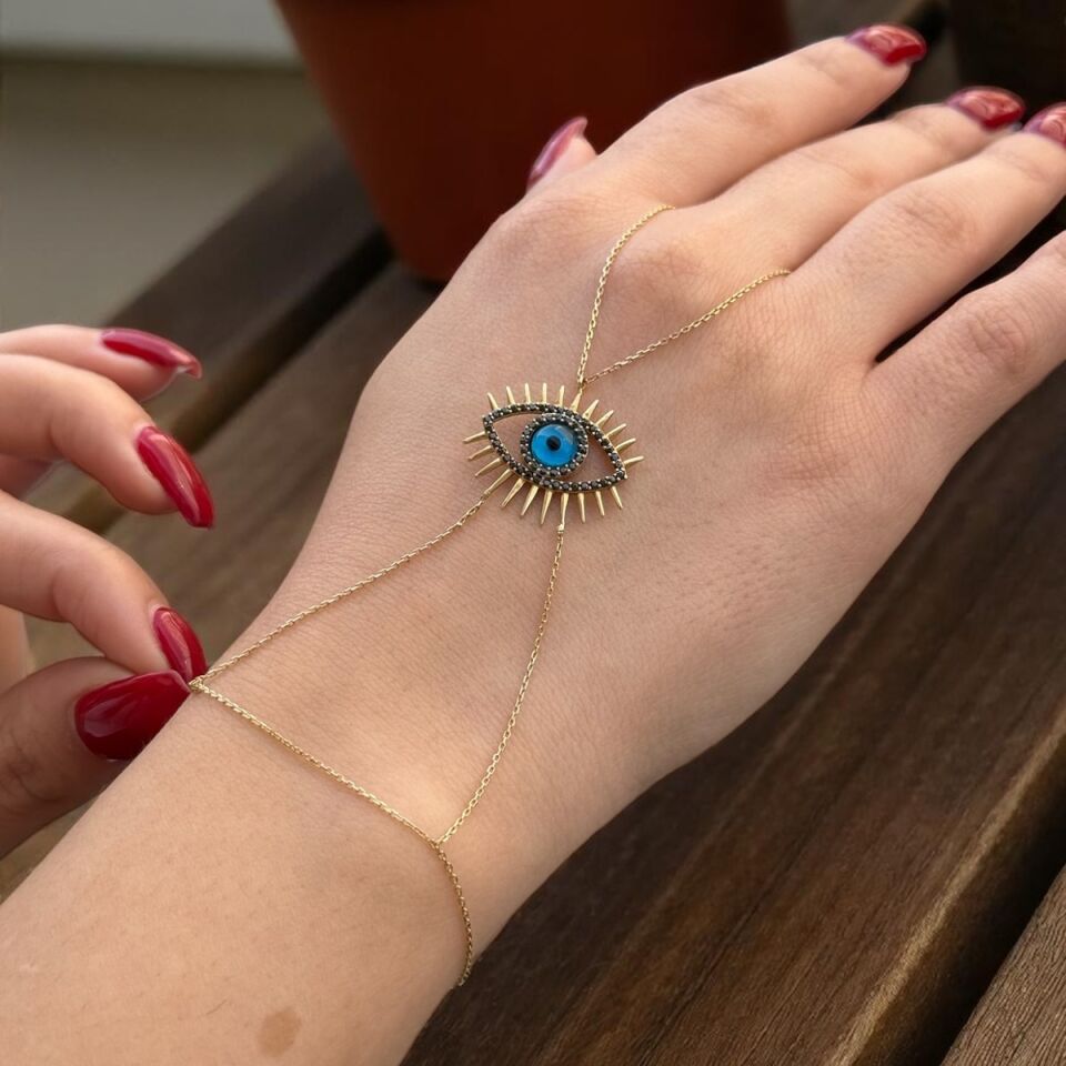 14 AYAR ÖZEL TASARIM KİRPİKLİ GÖZ MODELİ ALTIN ŞAHMERAN