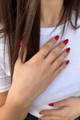 14 AYAR 0,05 CT S HARFİ PIRLANTA YÜZÜK 16