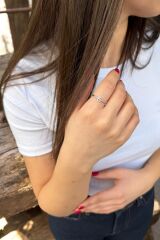 14 AYAR 0,05 CT S HARFİ PIRLANTA YÜZÜK 15