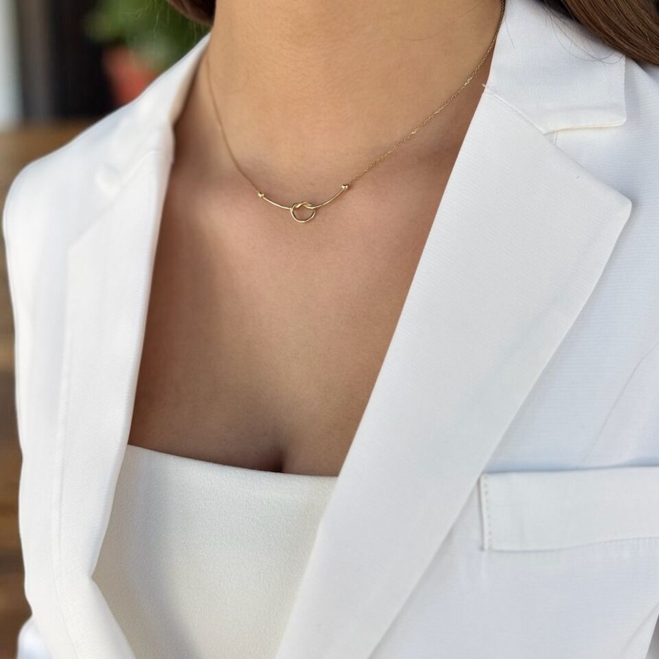 14 Ayar Düğüm Altın Kolye