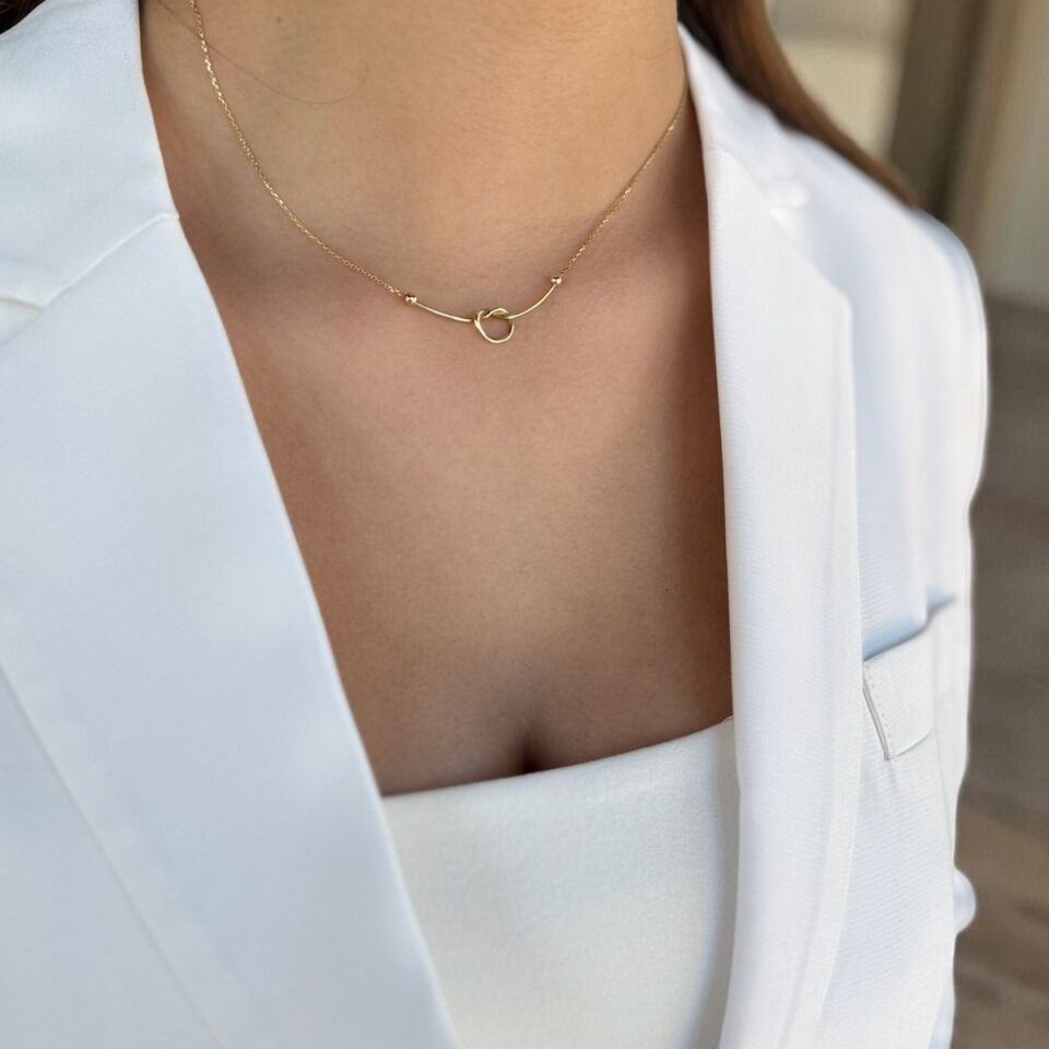 14 Ayar Düğüm Altın Kolye