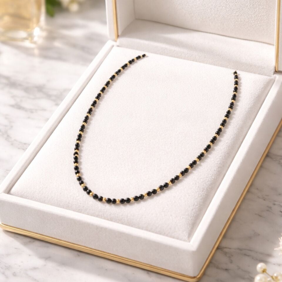 14 AYAR KRİSTAL ONİX TAŞI ÖZEL TASARIM DORİKALI ALTIN KOLYE