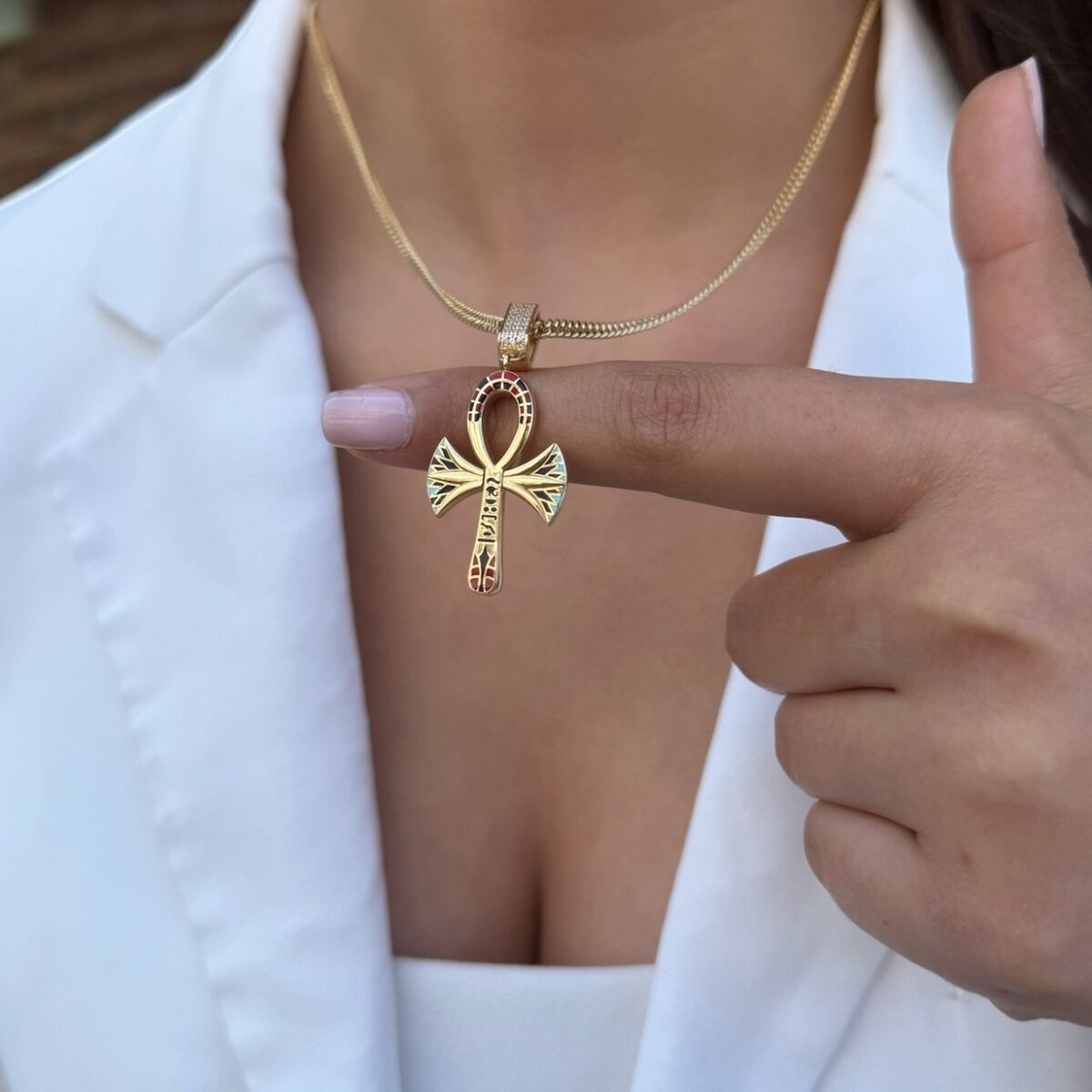 14 AYAR NİLİN ANAHTARI ÖZEL TASARIM ALTIN KOLYE