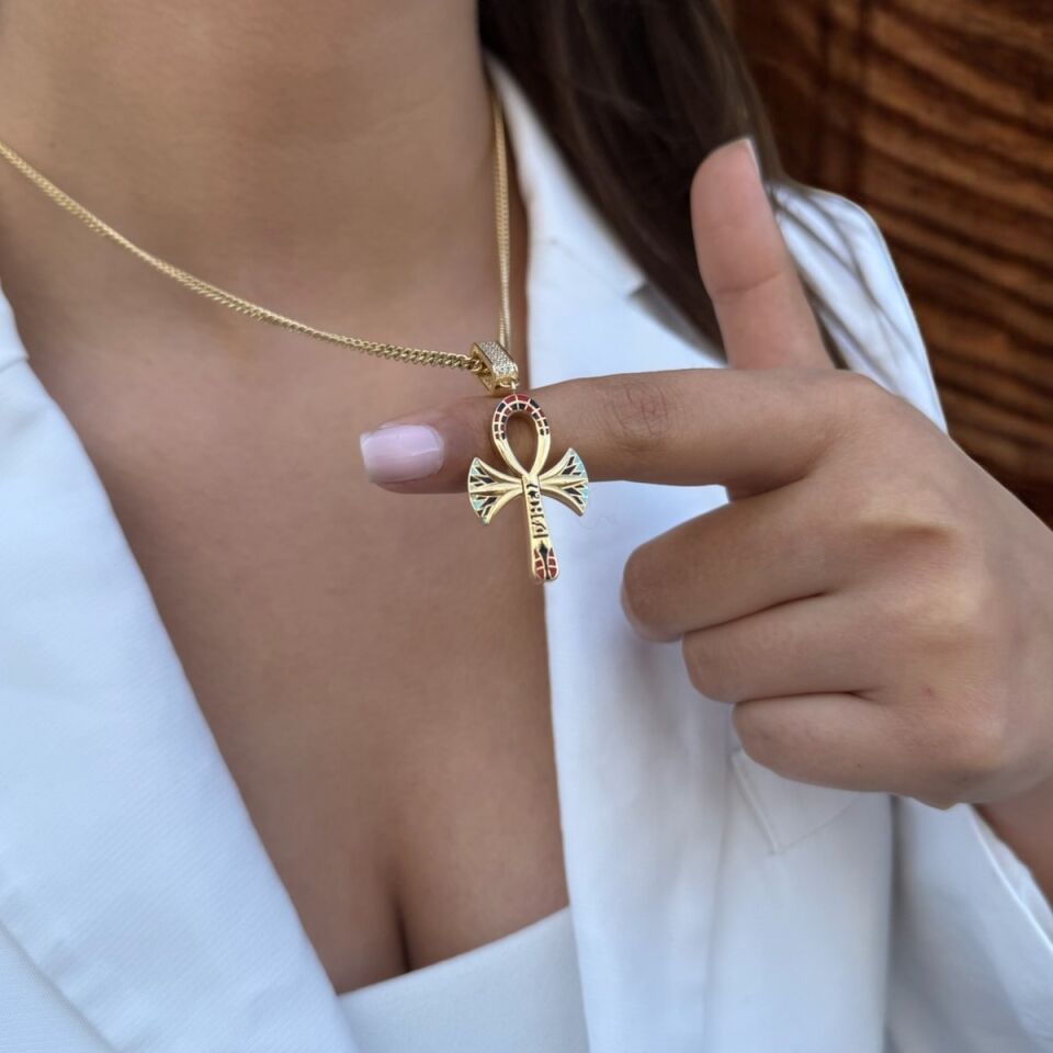 14 AYAR NİLİN ANAHTARI ÖZEL TASARIM ALTIN KOLYE