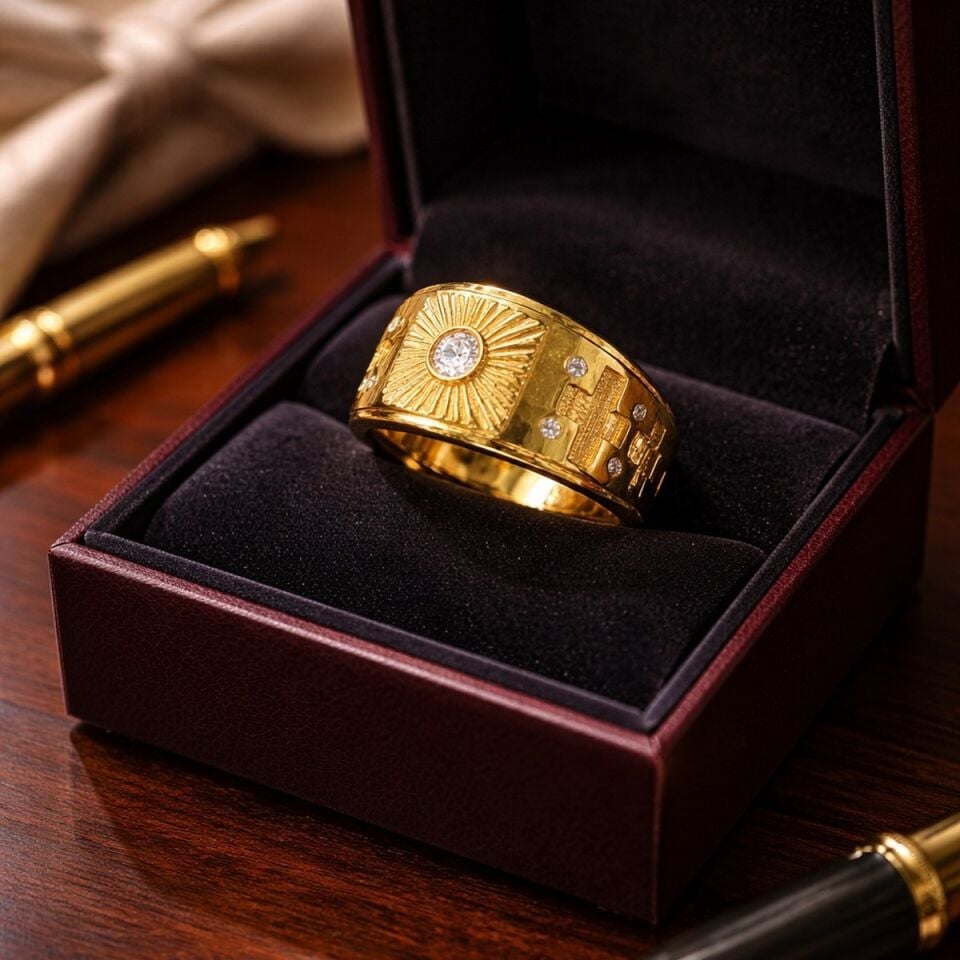 22 AYAR ÖZEL TASARIM ERKEK YÜZÜK