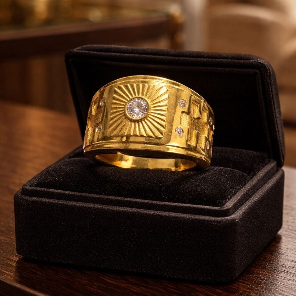 22 AYAR ÖZEL TASARIM ERKEK YÜZÜK