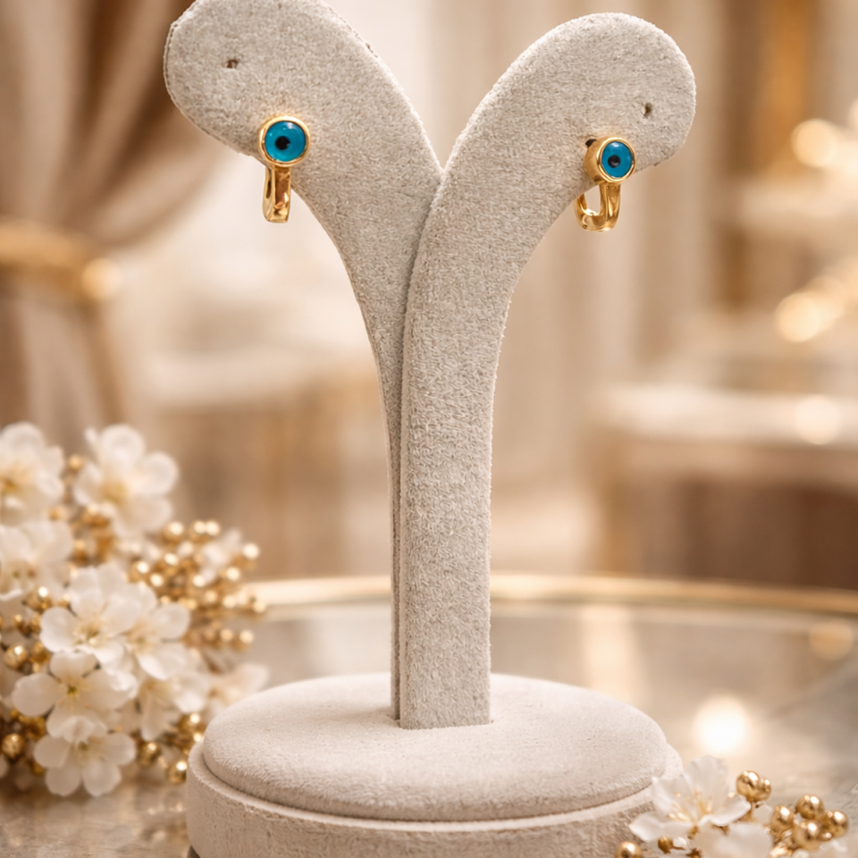 14 AYAR NAZAR BONCUKLU ALTIN ÇOCUK KÜPE