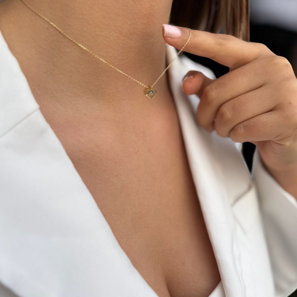 14 Ayar Küp Altın Kolye