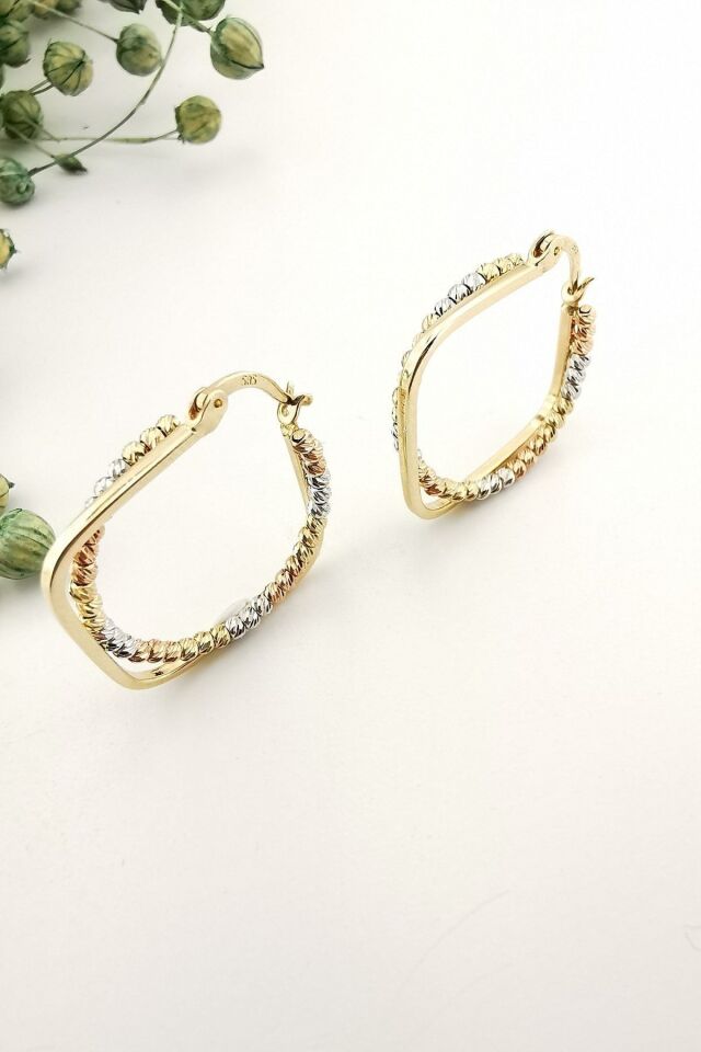 14 Ayar Dorika Halka Küpe