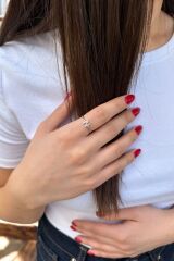 14 AYAR 0,07 CT N HARFİ PIRLANTA YÜZÜK 15