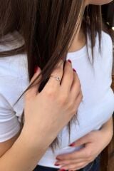 14 AYAR 0,06 CT D HARFİ PIRLANTA YÜZÜK 14