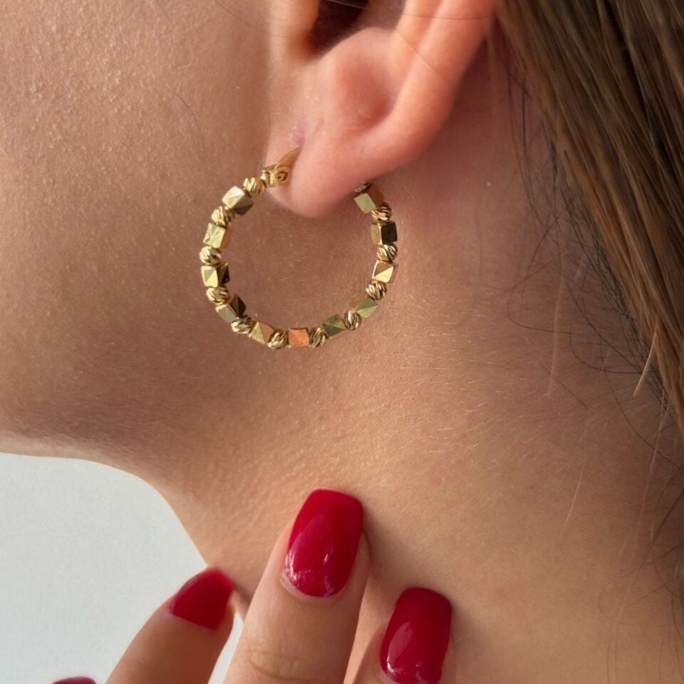 14 AYAR İTALYAN DORİKA TOPLU HALKA KÜPE