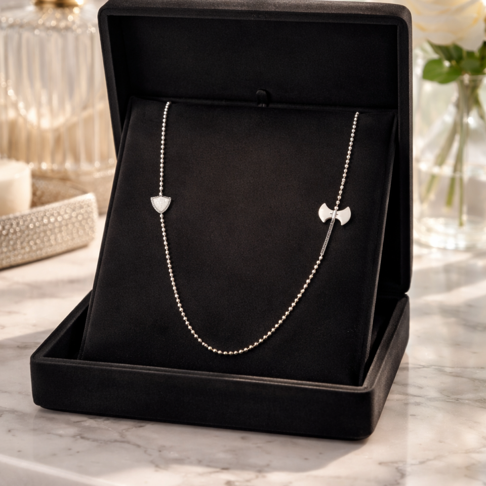 925 AYAR ÖZEL TASARIM ELİŞİ ESKİTME VİNTAGE MODEL BALTA KALKAN ERKEK KOLYE