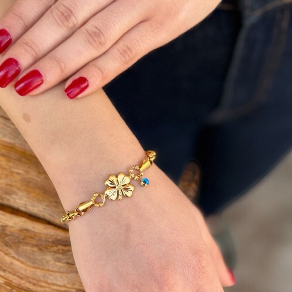 22 AYAR YONCA FİGÜRLÜ DOC ALTIN BİLEKLİK