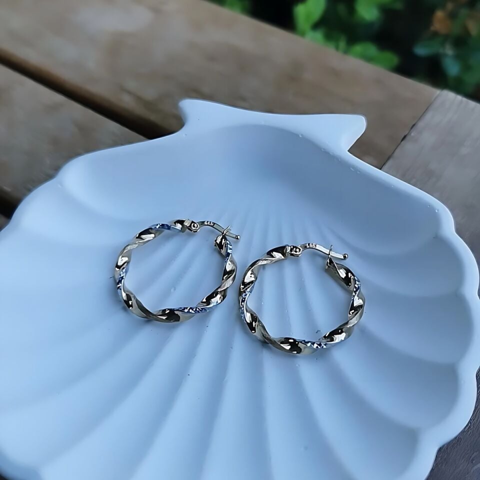 14 AYAR BURGU MODEL HALKA KÜPE