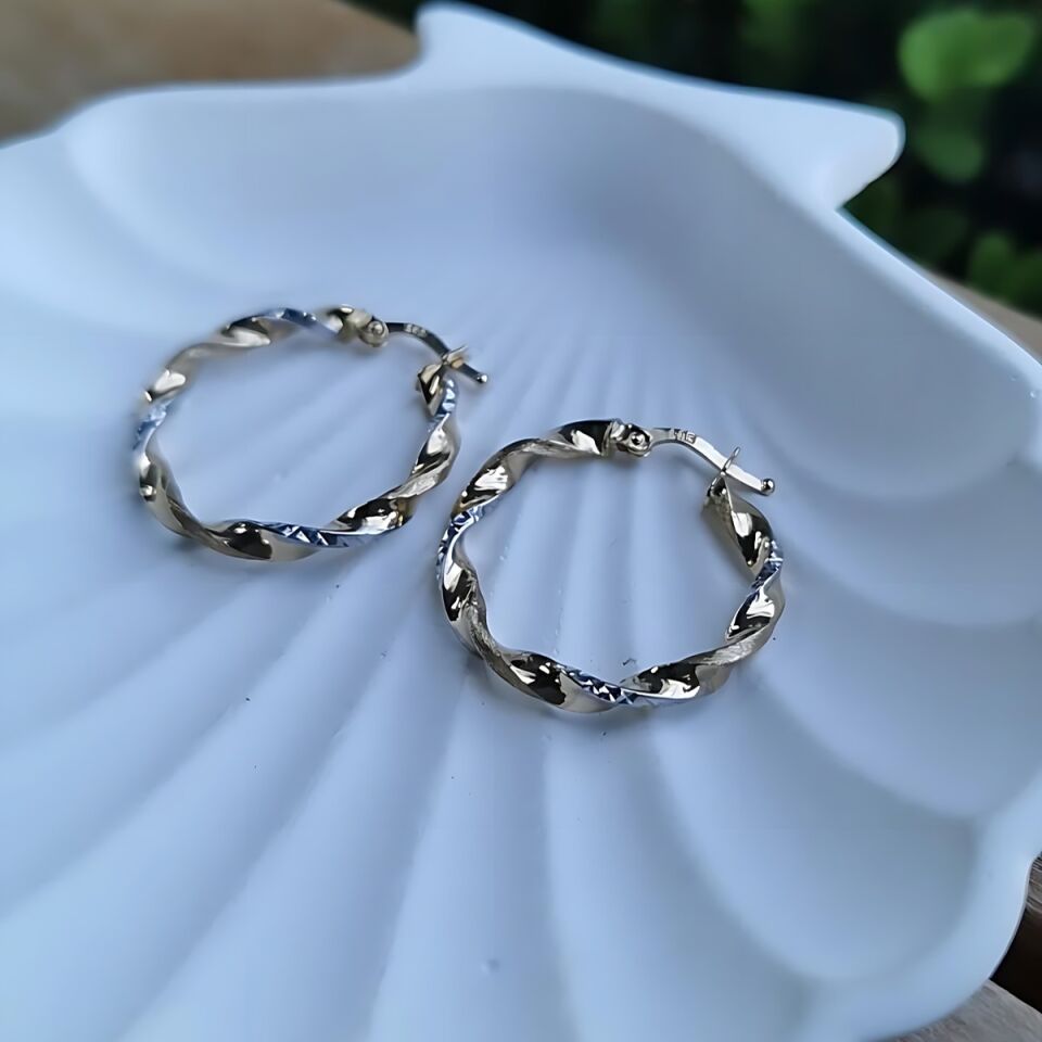 14 AYAR BURGU MODEL HALKA KÜPE