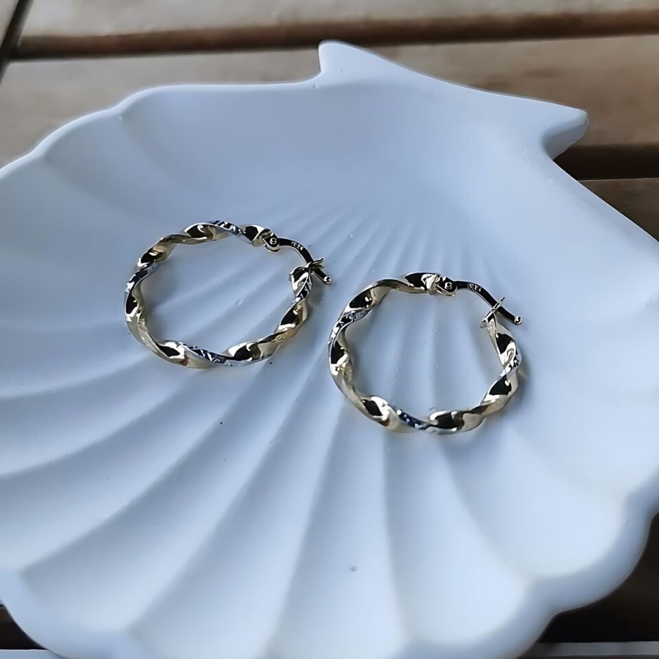 14 AYAR BURGU MODEL HALKA KÜPE