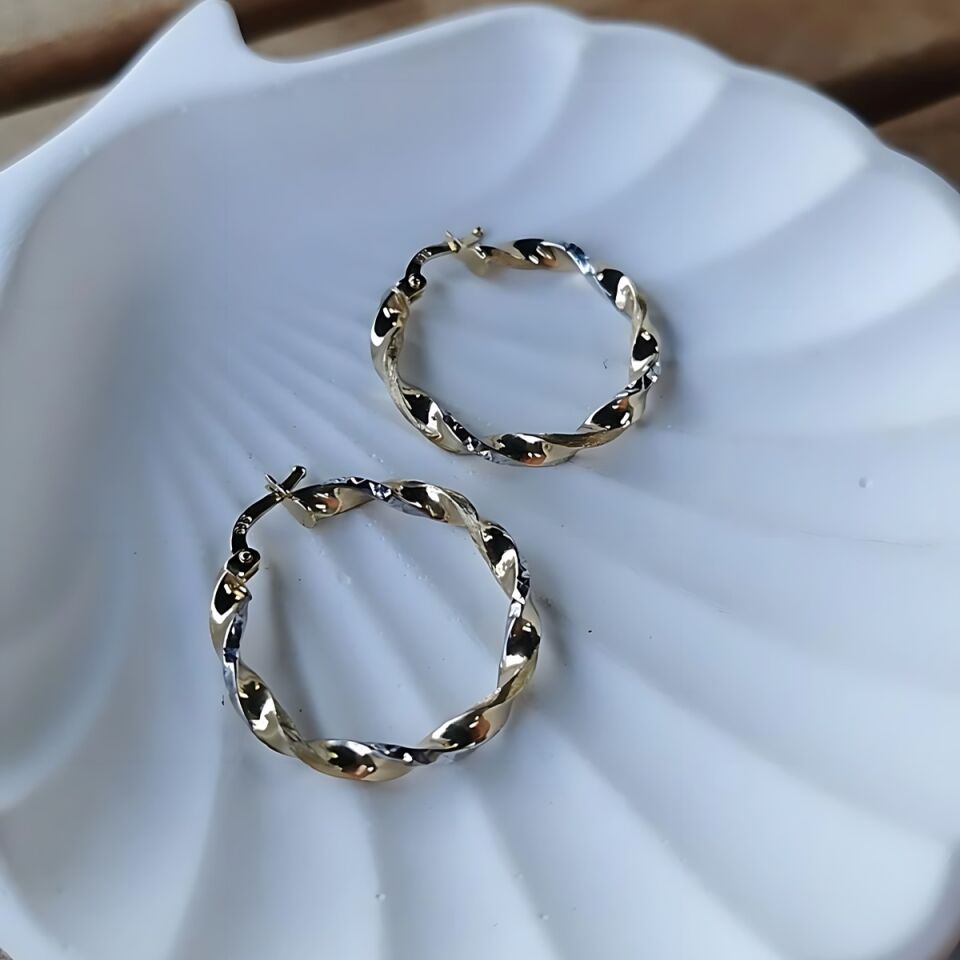 14 AYAR BURGU MODEL HALKA KÜPE