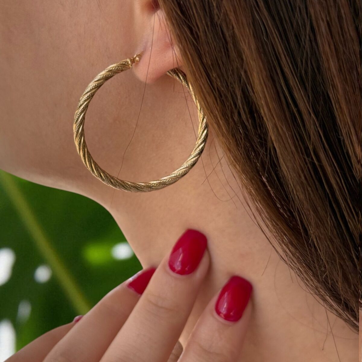 14 AYAR BURGU MODEL BÜYÜK HALKA KÜPE