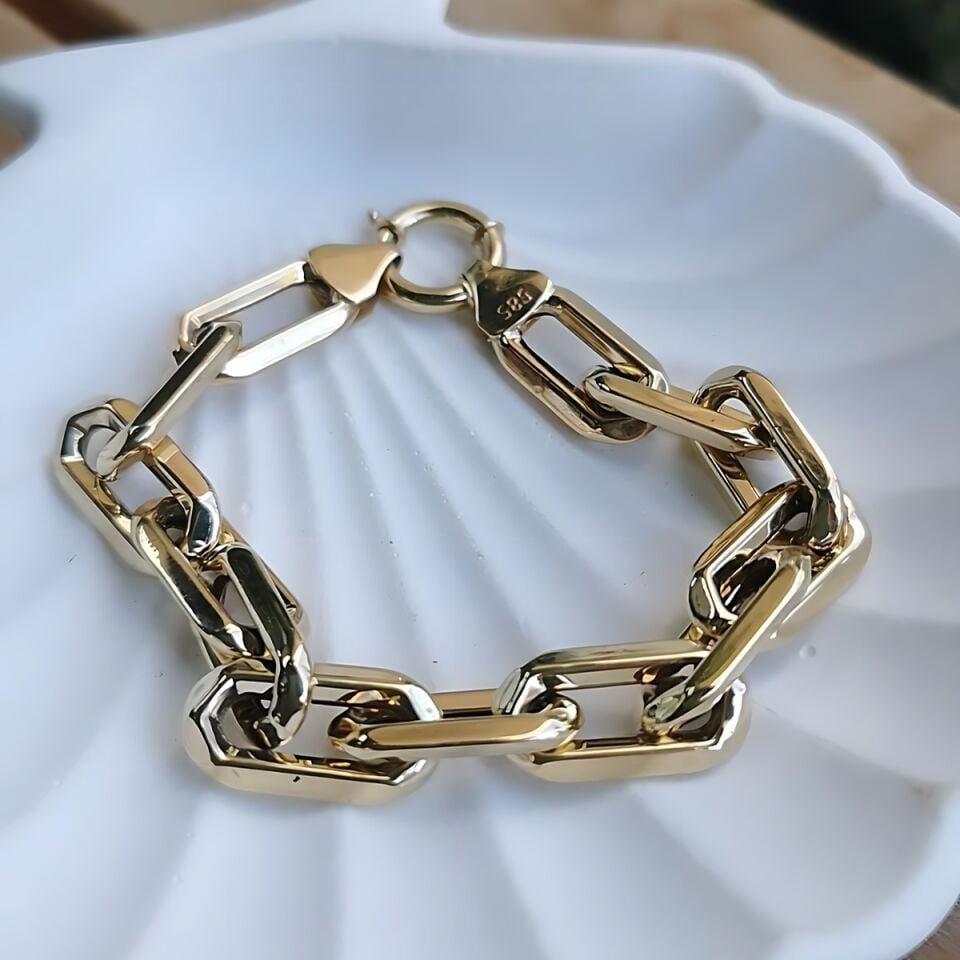 14 AYAR İTALYAN ATAÇ ALTIN BİLEKLİK