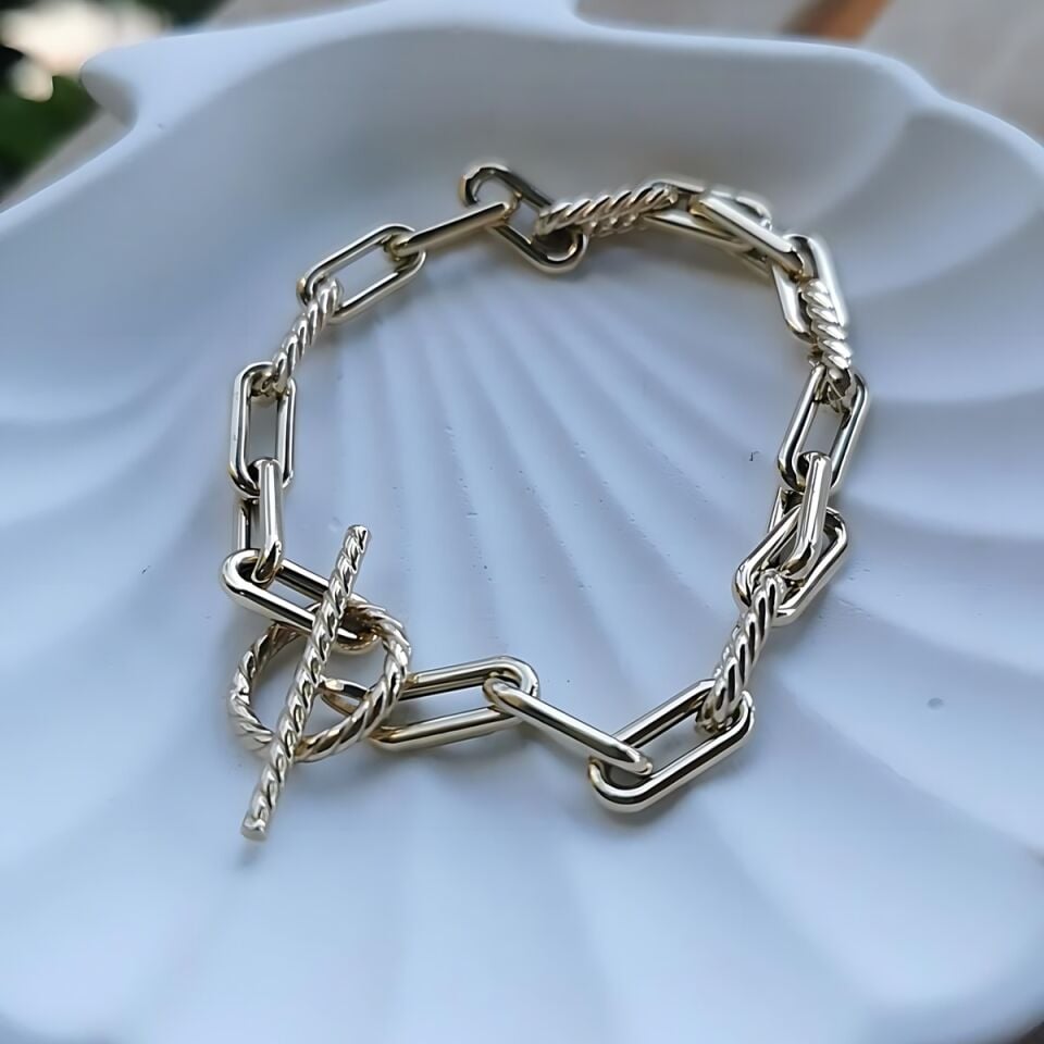 14 AYAR İTALYAN KİLİTLİ ALTIN BİLEKLİK