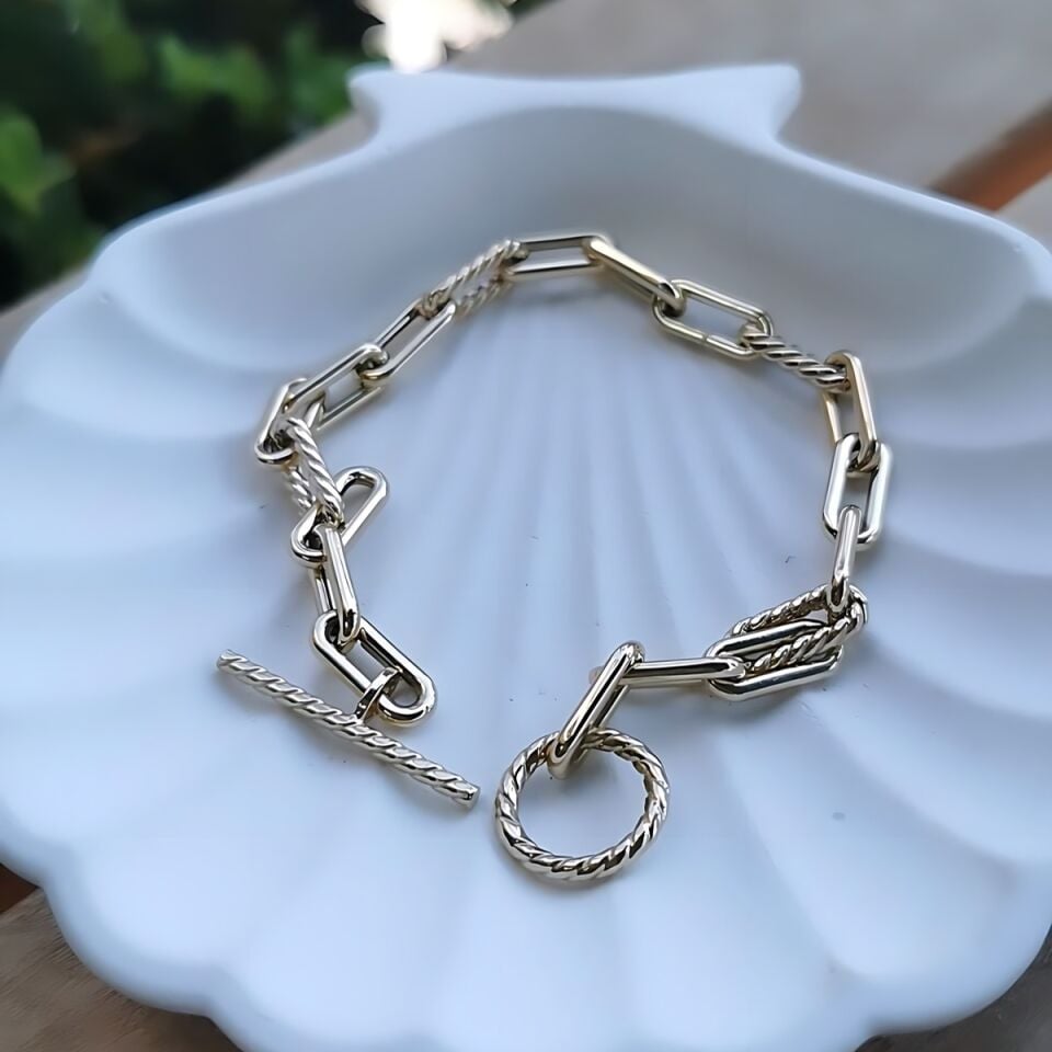 14 AYAR İTALYAN KİLİTLİ ALTIN BİLEKLİK