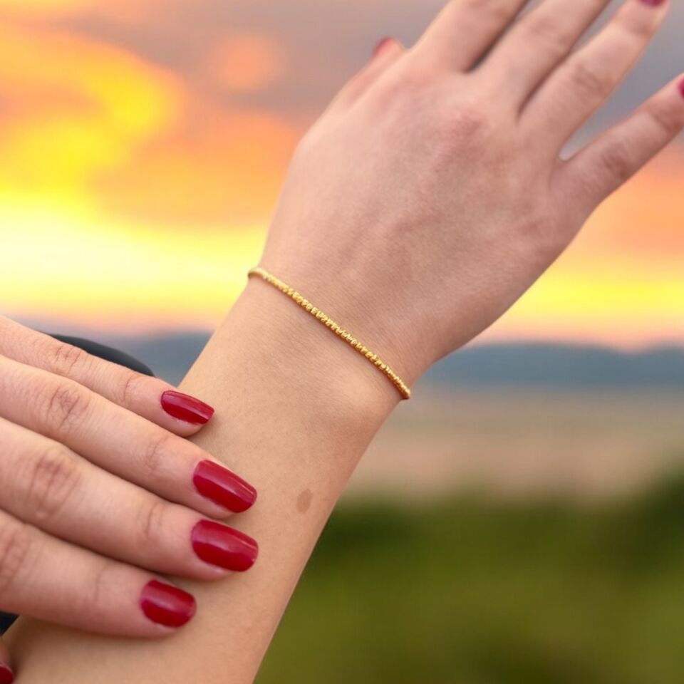 22 AYAR İTALYAN DORİKA TOPLU ALTIN BİLEKLİK