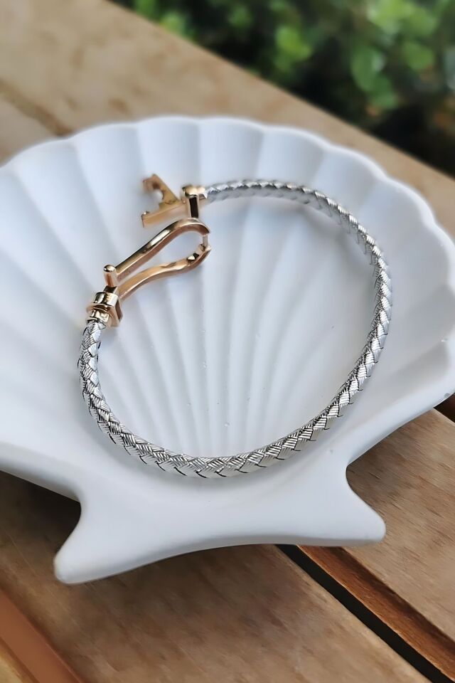 14 AYAR BEYAZ VE ROSE ALTINDAN OLUŞAN İTALYAN BİLEKLİK