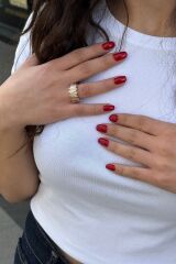 925 AYAR ROSE RENGİ İTALYAN GÜMÜŞ YÜZÜK 15