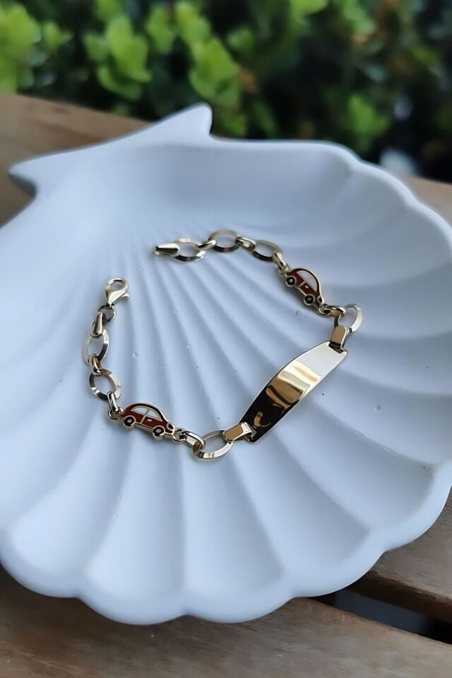 14 AYAR MİNELİ ARABA ERKEK ÇOCUK KÜNYE BİLEKLİK