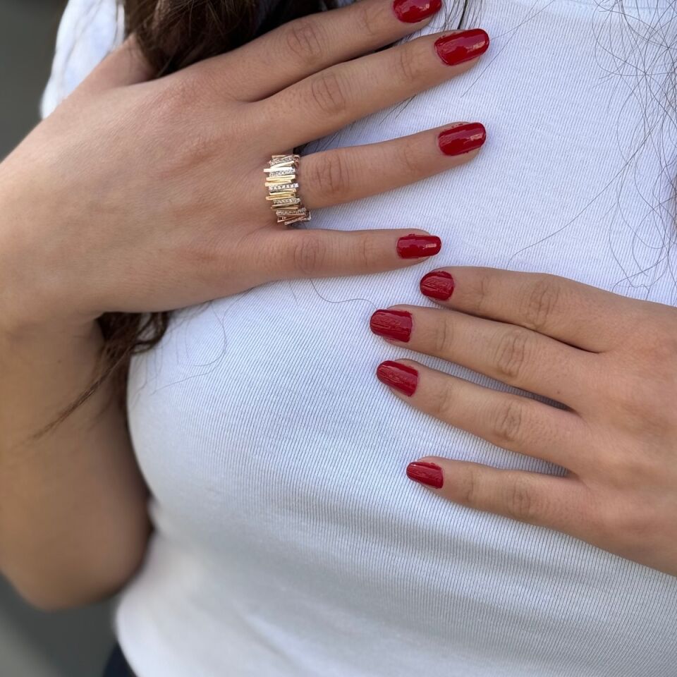 925 AYAR ROSE RENGİ İTALYAN GÜMÜŞ YÜZÜK