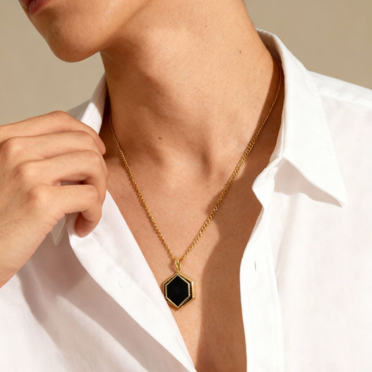 14 AYAR SİYAH MİNELİ İTALYAN KOLYE UÇLU ALTIN KOLYE