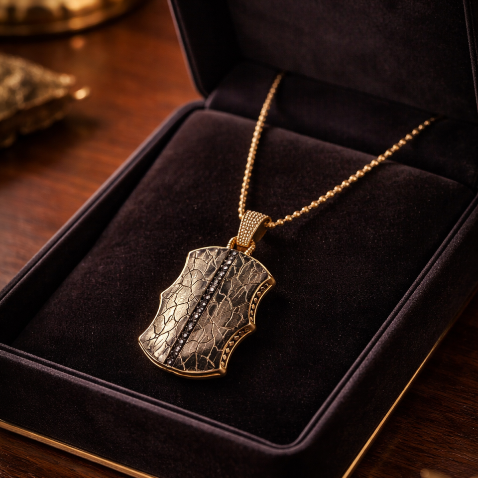 14 AYAR TOPTOP ZİNCİRLİ ÖZEL TASARIM İTALYAN KALKAN KOLYE UÇLU ALTIN ERKEK KOLYE