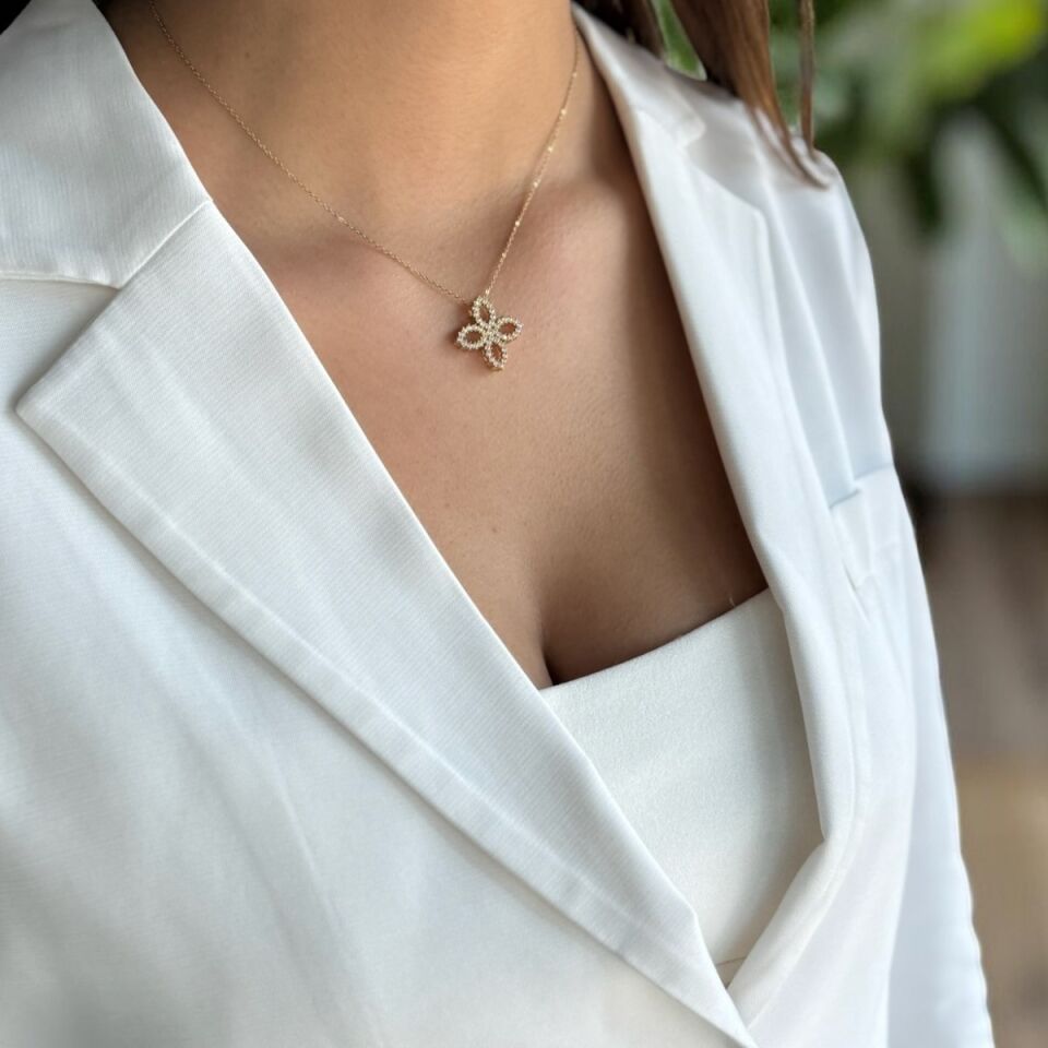 14 AYAR ÖZEL TASARIM LOTUS KOLYE