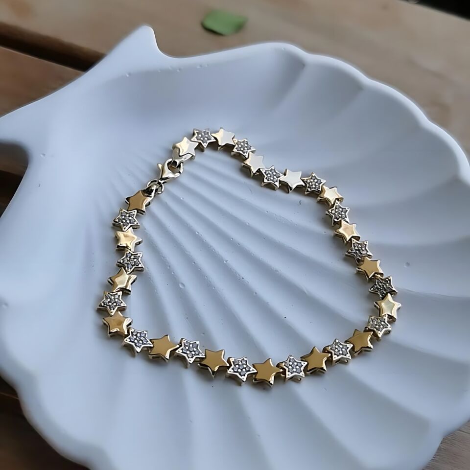 14 AYAR YILDIZ SU YOLU ALTIN BİLEKLİK