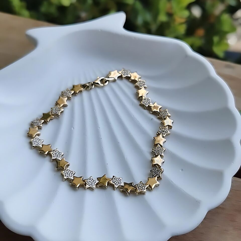 14 AYAR YILDIZ SU YOLU ALTIN BİLEKLİK