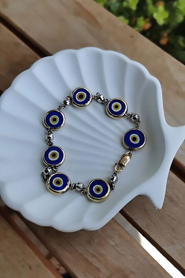 14 AYAR NAZAR BONCUKLU ALTIN BİLEKLİK
