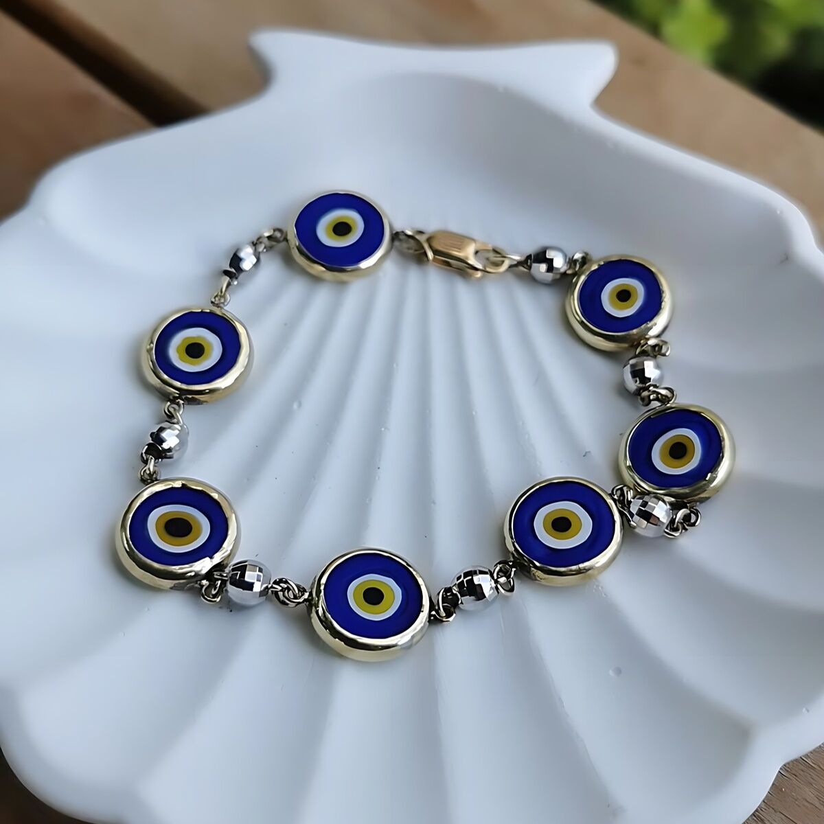 14 AYAR NAZAR BONCUKLU ALTIN BİLEKLİK