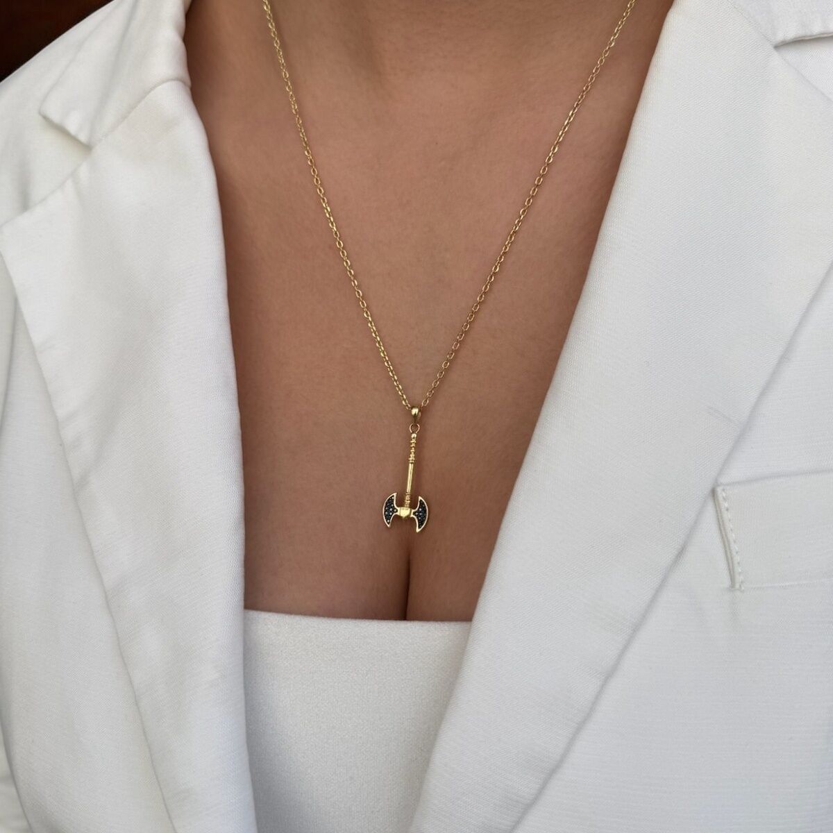 14 Ayar Balta Altın Kolye