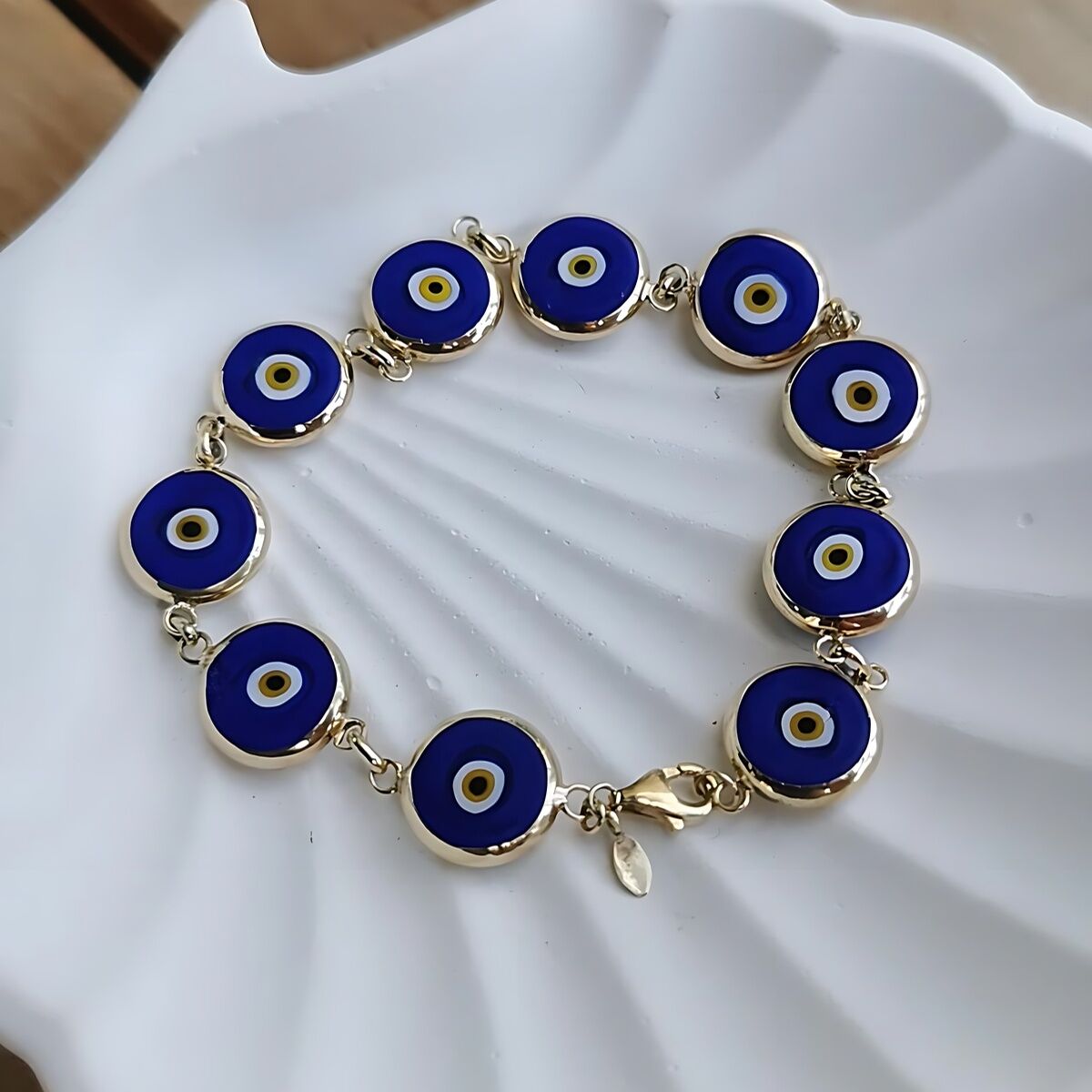 14 AYAR NAZAR BONCUKLU ALTIN BİLEKLİK