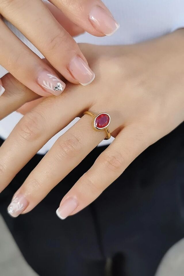 14 AYAR 1,94 CT YAKUT TAŞLI ALTIN YÜZÜK 16