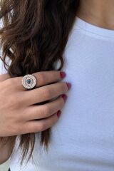 925 AYAR ROSE RENGİ GÖZ YÜZÜK 15