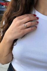 925 AYAR YONCA MODELİ GÜMÜŞ YÜZÜK 21