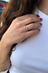 925 AYAR YONCA MODELİ GÜMÜŞ YÜZÜK 15