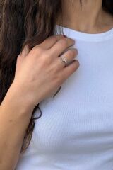 925 AYAR YONCA MODELİ GÜMÜŞ YÜZÜK 16