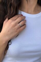 925 AYAR YONCA MODELİ GÜMÜŞ YÜZÜK 20