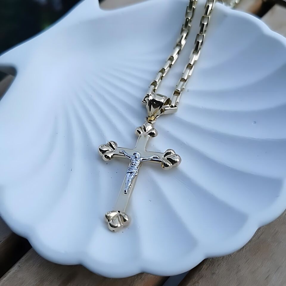 14 AYAR HAÇ FİGÜRLÜ İTALYAN ALTIN KOLYE