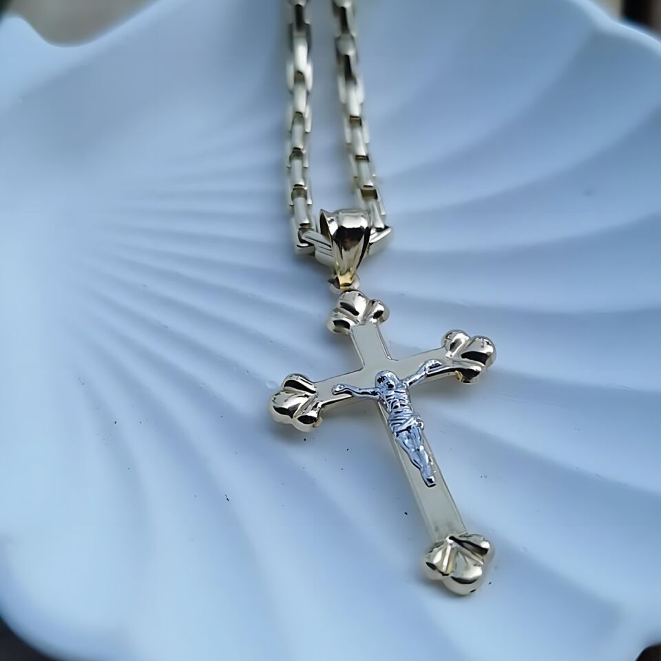 14 AYAR HAÇ FİGÜRLÜ İTALYAN ALTIN KOLYE